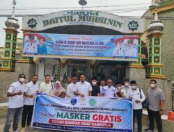 BPC HIPMI Labuhanbatu Bagikan Masker kepada Masyarakat di Tengah Kepungan Asap di Rantauprapat